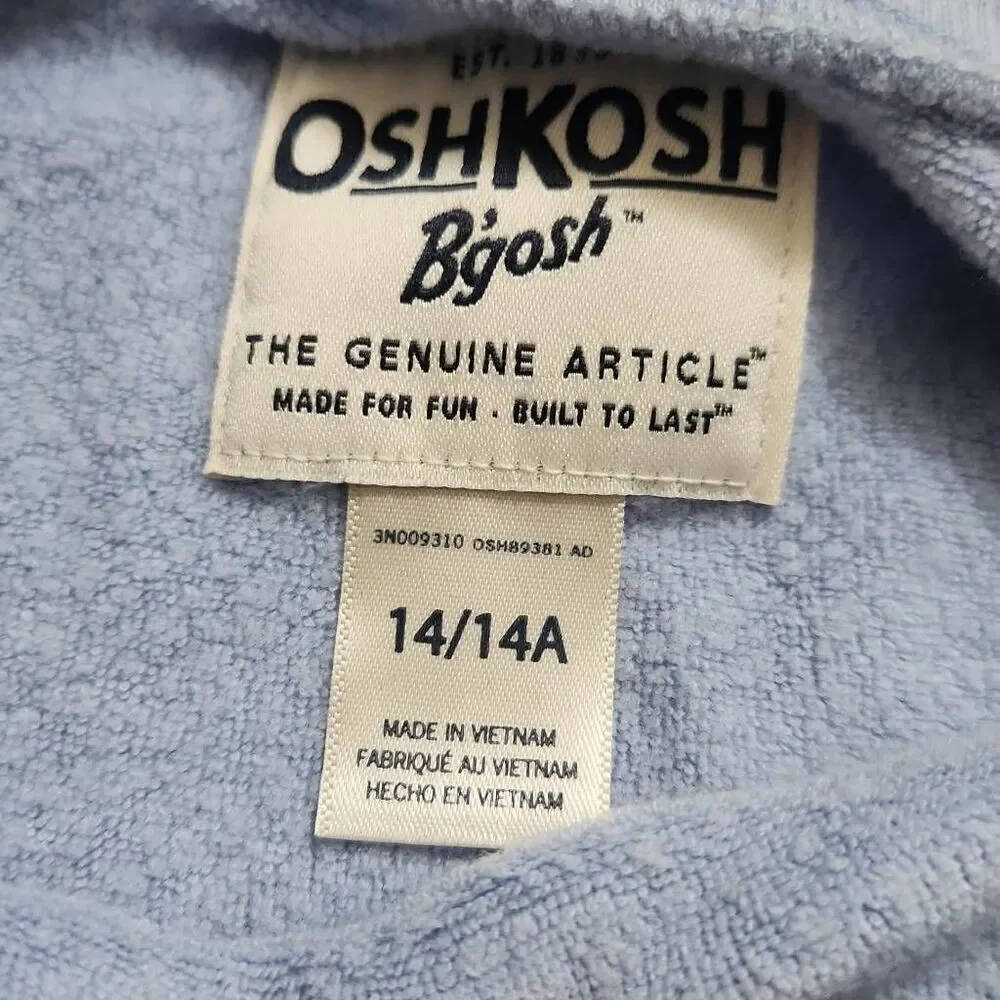 OshKosh B'Gosh Girls Size 14 Blue Supersoft Shine Together Skimmer Sweatshirt
